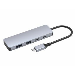 DLH DY-TU5125 hub & concentrateur USB Type-C 10000 Mbit/s Gris