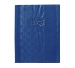 Protège-cahiers grain madras avec rabats marque-pages PVC 22/100ème 17x22 cm