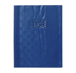 Protège-cahiers grain madras avec rabats marque-pages PVC 22/100ème 17x22 cm