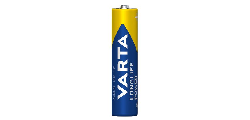 Varta Longlife Power, Batteria Alcalina, AAA, Micro, LR03, 1.5V, Blister da 4, Made in Germany