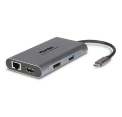 Hamlet HDKC-PD400D replicatore di porte e docking station per laptop Cablato USB 3.2 Gen 1 (3.1 Gen 1) Type-C Grigio