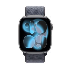 Apple MFFH4ZM/A smart wearable accessory Band Blue Nylon, Recycled Polyester, Spandex
