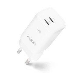 DICOTA D32182 chargeur d'appareils mobiles Ordinateur portable, Smartphone, Tablette Blanc Secteur Charge rapide Intérieure