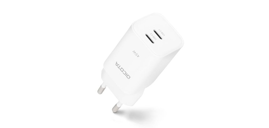 DICOTA D32182 chargeur d'appareils mobiles Ordinateur portable, Smartphone, Tablette Blanc Secteur Charge rapide Intérieure