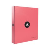 Classeur antartik 4 anneaux end 40mm a4+ carton remborde    coloris corail
