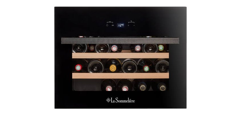 LA SOMMELIERE Cave à vin encastrable de service LSBI28B, 28 bouteilles, Niche de 45 cm,