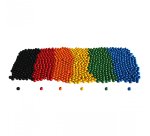 Pack perles sodertex en bois colorea - 10 mm - 1000 pcs -  530g - 6 coloris