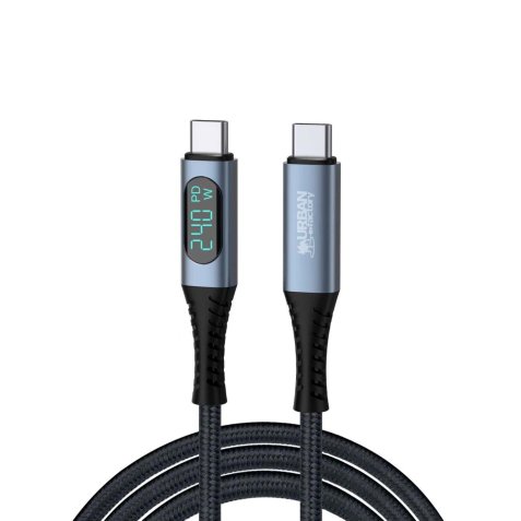 Urban Factory CAB05UF câble USB USB4 Gen 2x2 1,5 m USB C Gris
