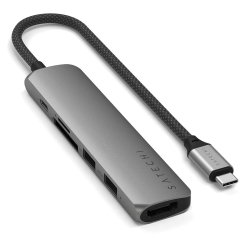 Satechi ST-P6SM hub & concentrateur USB Type-C 10000 Mbit/s Gris