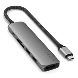 Satechi ST-P6SM hub & concentrateur USB Type-C 10000 Mbit/s Gris