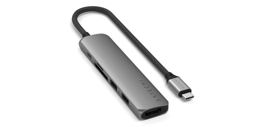 Satechi ST-P6SM hub & concentrateur USB Type-C 10000 Mbit/s Gris
