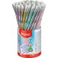 Crayons graphite bois, embout gomme, BLACK'PEPS GLITTER, HB en pot de 72