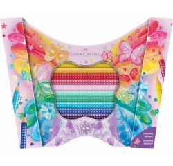 FABER-CASTELL Crayon de couleur triangulaire GRIP SPARKLE