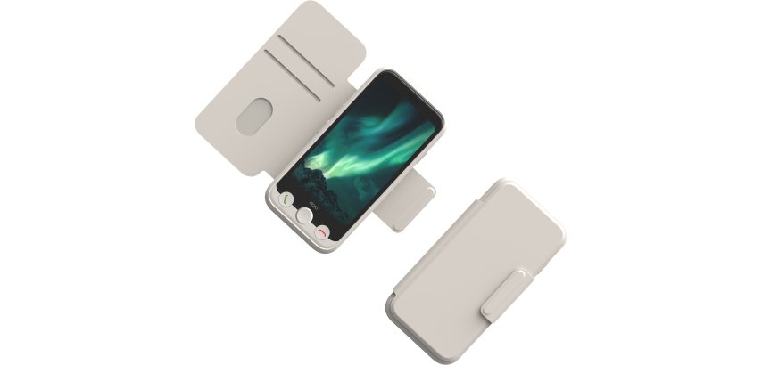 Doro 8935 coque de protection pour téléphones portables 11,4 cm (4.5") Étui avec portefeuille Blanc
