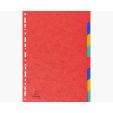 Intercalaires carte lustrée 225g 8 positions - A4 - Couleurs assorties