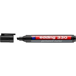 Marqueur permanent rechargeable Edding 330 pointe biseautée de 1 à 5 mm noir
