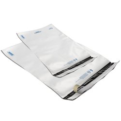 Busta Polyself - per corrieri - con soffietto - A3 - 32 x 48 x 10 cm - PE - bianco/grigio - Blasetti  - conf. 100 pezzi