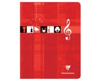 Cahier Musique & Chant piqué 17x22 cm 56 pages grands carreaux - Assortis