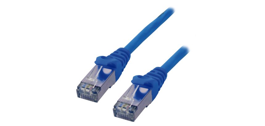 MCL 2m Cat6a S/FTP câble de réseau Bleu S/FTP (S-STP)