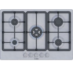 BOSCH Plaque gaz PGQ7B5K90, Série 4, 75 cm, Brûleur Wok