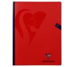 Mimesys cahier brochure cousue 24x32cm 192 pages petits carreaux couverture polypropylène Couleur aléatoire - Assortis