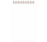 My.task.manager Age Bag bloc de bureau reliure intégrale en-tête 12x20 cm 250 pages détachables réglure DOT au verso - Tabac