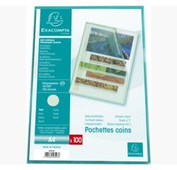 Sachet 100 pochettes polypropylène grainé 12/100e - A4
