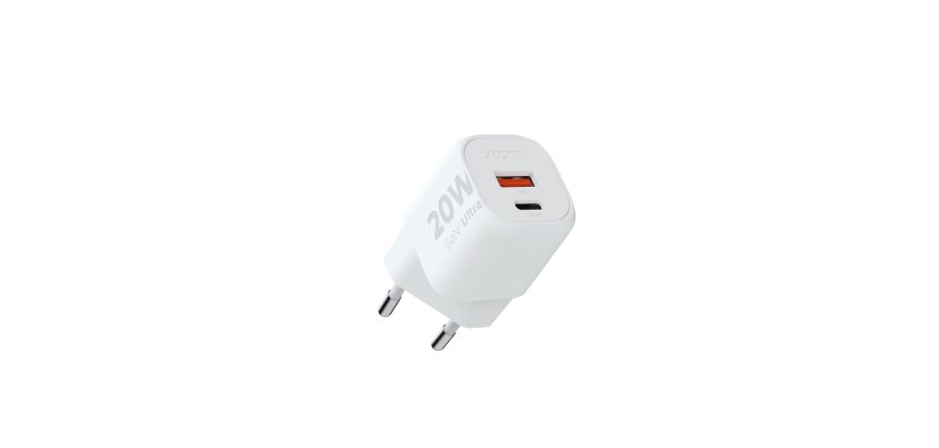 XTORM Chargeur secteur 20W GaN2 Ultra -1 USB-C 1 USB-A