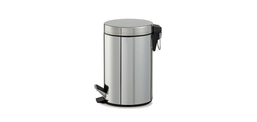 Perfetto 0445 bidone per la spazzatura 3 L Rotondo Acciaio inox