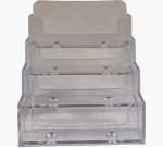 Distributeur de cartes de visite 4 cases - Cristal