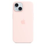 Apple Coque en silicone avec MagSafe pour iPhone 15 - Rose pâle