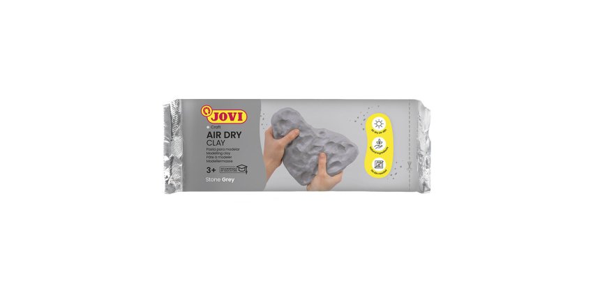 Pâte à modeler jovi autodurcissante coloris gris pain 500g
