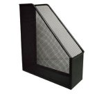 Porte-revues q-connect métal mesh maille métallique 250x79x289mm coloris noir