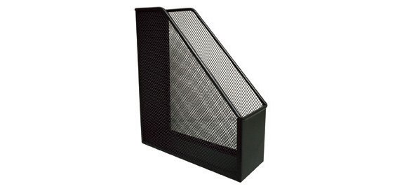 Porte-revues q-connect métal mesh maille métallique 250x79x289mm coloris noir