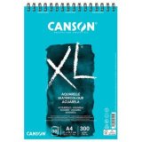 Album canson xl aquarelle a spirale papier grain fin      blanc 300g a4 21x29,7cm 30f