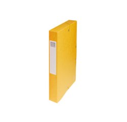 Boîte classement exacompta exabox carte lustrée 7/10e a4+ 25x33cm dos 4cm coloris jaune