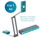 I.R.I.S. IRIScan Visualizer 7 Overhead scanner 4160 x 3120 DPI A3 Arctic blue, Silver