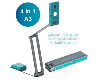 I.R.I.S. IRIScan Visualizer 7 Overhead scanner 4160 x 3120 DPI A3 Arctic blue, Silver