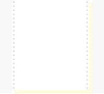 "1000 feuilles de listing autocopiantes blanc/jaune 240x11"" 2plis Bandes Caroll Détachables" - Blanc