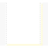 "1000 feuilles de listing autocopiantes blanc/jaune 240x11"" 2plis Bandes Caroll Détachables" - Blanc