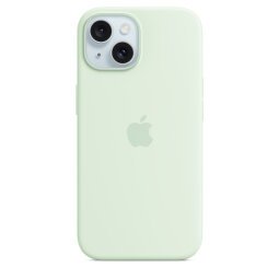 Apple Coque en silicone avec MagSafe pour iPhone 15 - Menthe douce