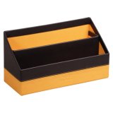 Rhodiarama porte-courrier simili cuir italien 25 x 10 x 14 cm  - Noir