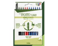 Tratto F04020000 penna a sfera Nero, Blu, Rosso Penna a sfera retrattile girevole 12 pz