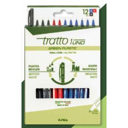 Tratto F04020000 ballpoint pen Black, Blue, Red Twist retractable ballpoint pen 12 pc(s)