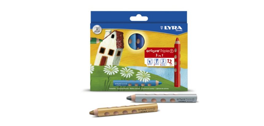 Étui 12 crayons couleur groove triple one 10mm