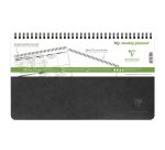 My.weekly.planner Age Bag cahier reliure intégrale en-tête 29,7x17 cm 120 pages détachables Semainier de bureau non daté et réglure DOT au verso - Noir