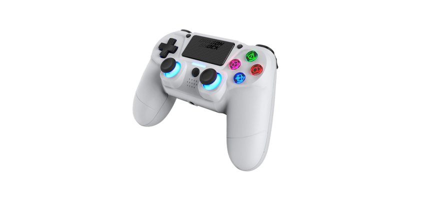 Dragonshock Mizar Bianco Bluetooth Gamepad Analogico/Digitale PlayStation 4