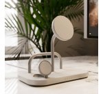 ZENS ZEDC29W/00 chargeur d'appareils mobiles Casques, Smartphone, Smartwatch Argent, Blanc Secteur, USB Recharge sans fil Charge rapide Intérieure