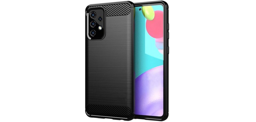 DLH Coque silicone noire pour Samsung Galaxy A52 5G (SM-A526)