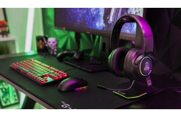 The G-Lab KORP IRIDIUM Auriculares Inalámbrico y alámbrico Diadema Juego USB Tipo C Bluetooth Negro
